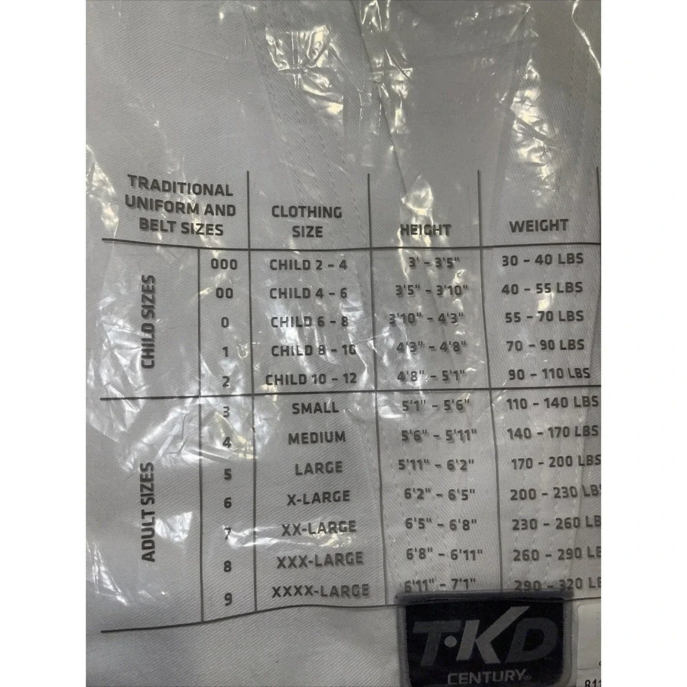 Century Student Jacket  Only, Top Gi Uniform White size 0 - Child 6-8
